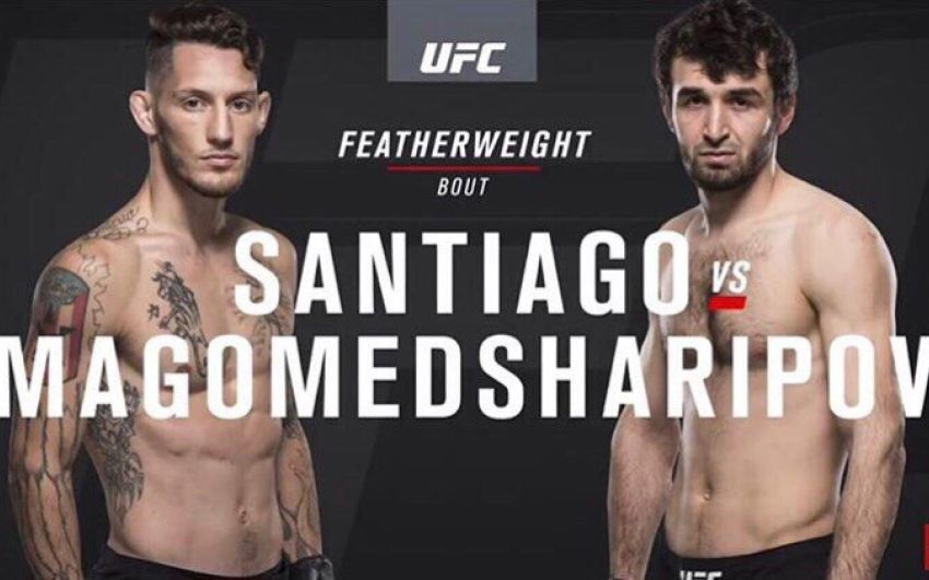 Видео боя Майк Сантиаго - Забит Магомедшарипов UFC Fight Night 115