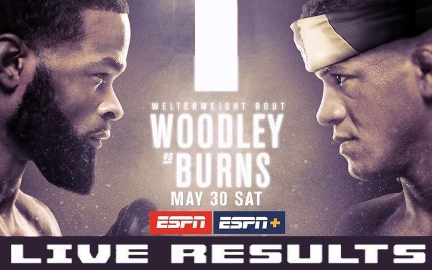 Результаты турнира UFC on ESPN 9: Тайрон Вудли - Гилберт Бернс