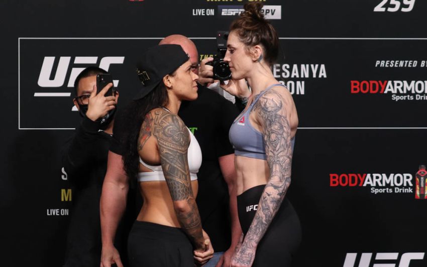Видео боя Аманда Нуньес - Меган Андерсон UFC 259