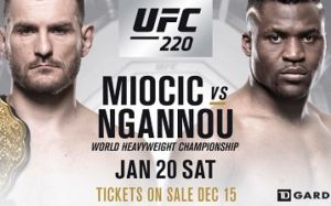 Результаты взвешивания участников турнира UFC 220