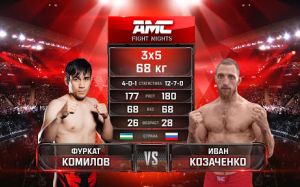 Видео боя Фуркат Комилов - Иван Козаченко AMC Fight Nights 103