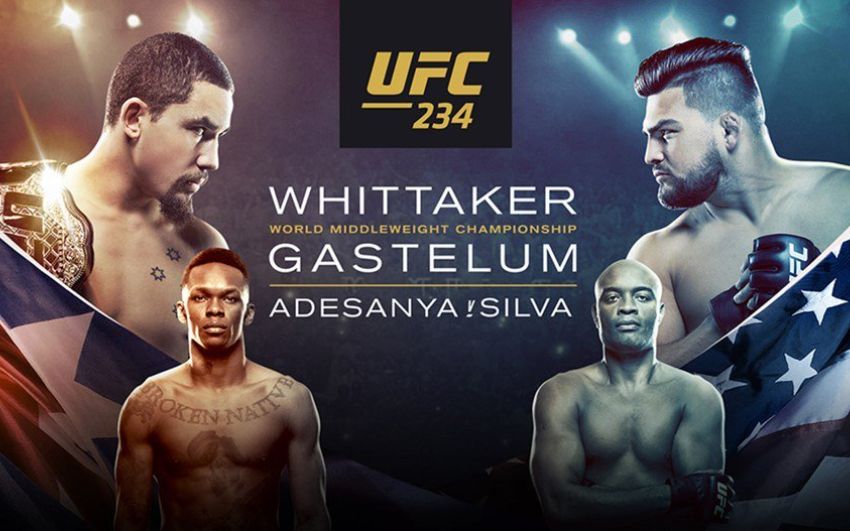 Прямая трансляция UFC 234: Роберт Уиттакер - Келвин Гастелум