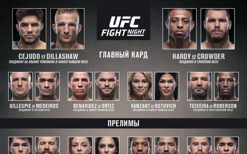 Результаты UFC Fight Night 143: Диллашоу - Сехудо