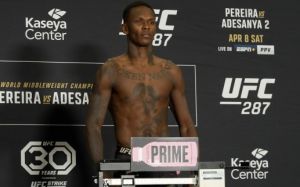 Взвешивание UFC 287: Перейра тяжелее Адесаньи, один боец не сделал вес