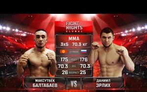 Видео боя Максубек Балтабаев - Даниил Эрлих FIGHT NIGHTS GLOBAL 67