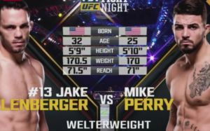 Видео боя Майк Перри - Джейк Элленбергер UFC Fight Night 108