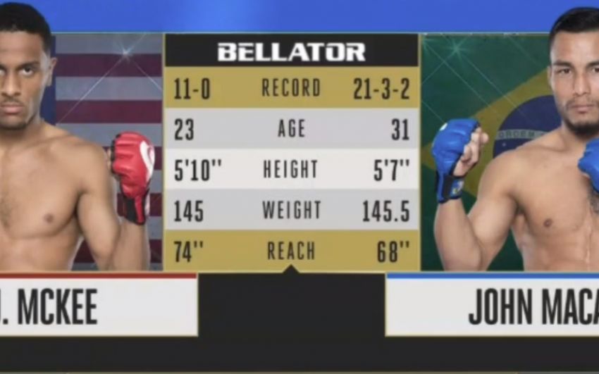 Видео боя Эй Джей МакКи - Джон Тейшера Bellator 205