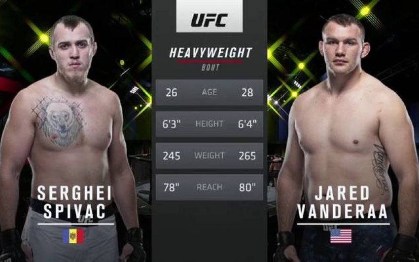 Видео боя Сергей Спивак – Джаред Вандераа UFC Fight Night 185