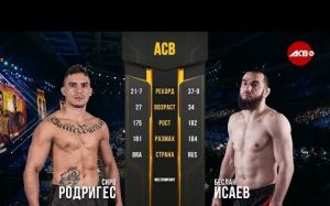 Видео боя Беслан Исаев - Cиро Родригес ACB 86