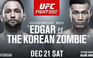 Файткард турнира UFC Fight Night 165: Фрэнки Эдгар - "Корейский Зомби"
