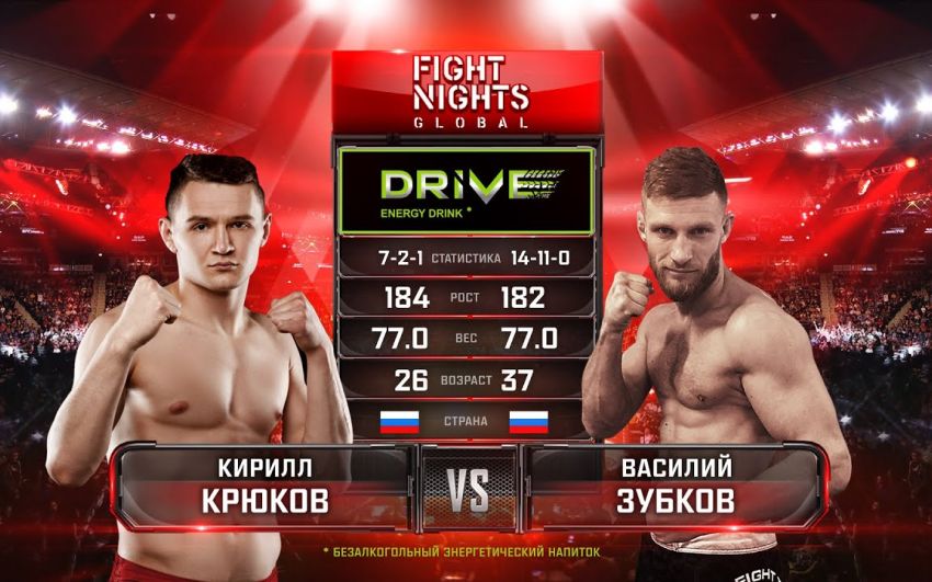 Видео боя Кирилл Крюков – Василий Зубков Fight Nights Global 98
