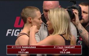 Видео взвешивания UFC Fight Night 80: Росс Намаюнас vs Пейдж Ванзант