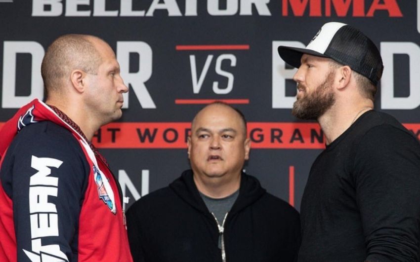Битва взглядов участников турнира Bellator 214: Фёдор Емельяненко - Райан Бейдер