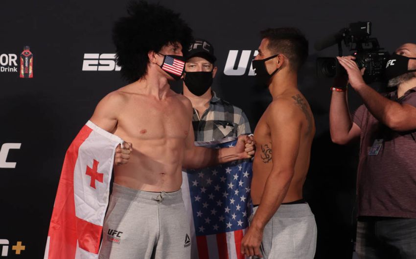 Видео боя Мераб Двалишвили - Густаво Лопес UFC on ESPN 10