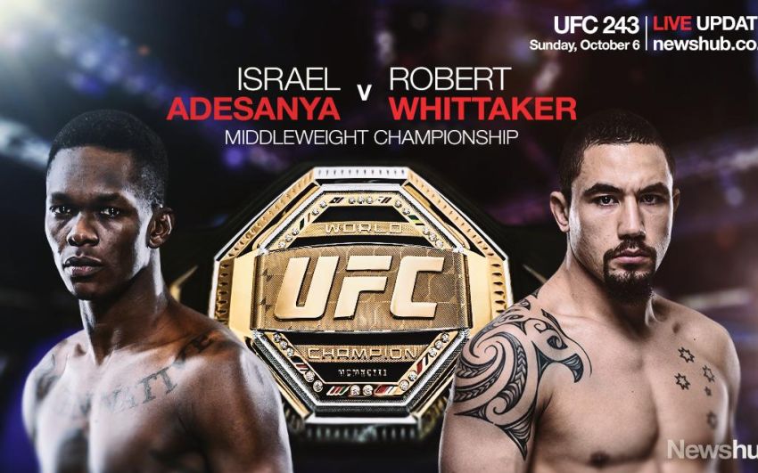 Где смотреть UFC 243: Роберт Уиттакер - Исраэль Адесанья