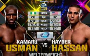 Видео боя Камару Усман - Хейдер Хассан UFC The Ultimate Fighter 21 Finale