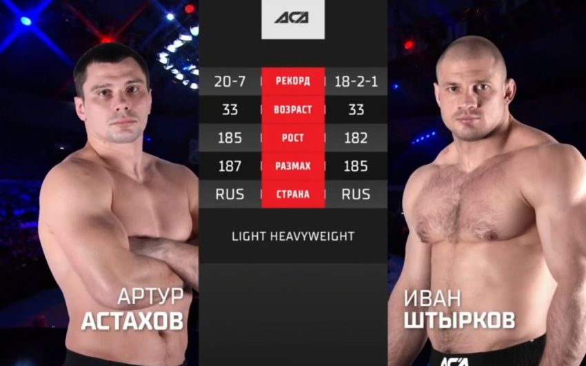 Видео боя Иван Штырков - Артур Астахов ACA 131