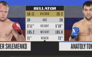 Видео боя Александр Шлеменко - Анатолий Токов Bellator 208