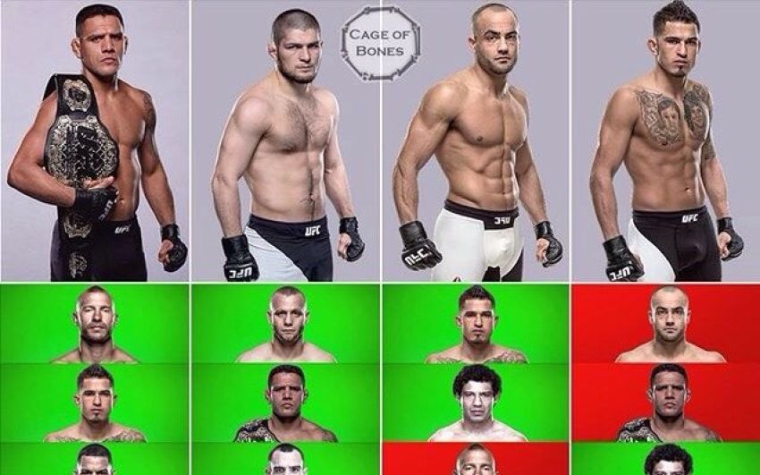 Последние 6 поединков ТОП-4 легковесов UFC