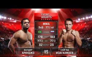 Видео боя Валдир Арауджо - Сайгид Изагахмаев Fight Nights Global 77