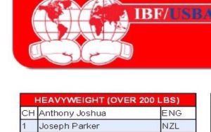  Новый рейтинг Международной боксёрской федерации (IBF) в супертяжелом весе.