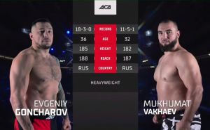 Видео боя Евгений Гончаров – Мухумат Вахаев 2 ACA 150