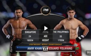 Видео боя Эдуард Фолаянг - Амир Хан One Championship: Conquest of Champions