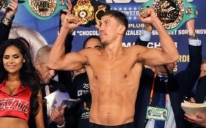 Головкин прошел обязательное взвешивание для WBC за 30 дней до боя, Альварес отказался от взвешивания. 