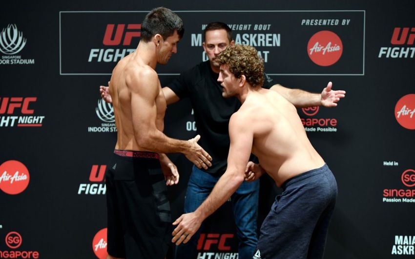 Результаты взвешивания турнира UFC Fight Night 162: Бен Аскрен - Демиан Майя