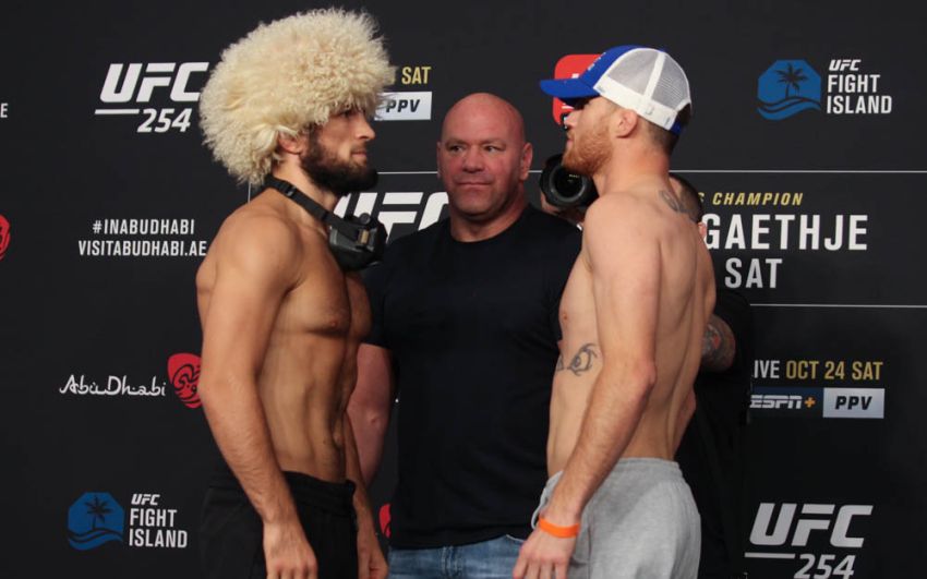 Видео боя Хабиб Нурмагомедов - Джастин Гэтжи UFC 254