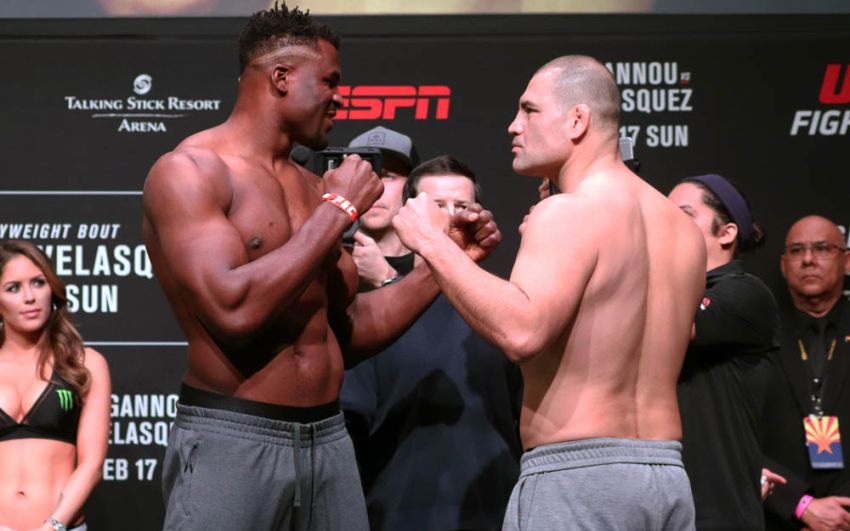 Видео боя Кейн Веласкес - Фрэнсис Нганну UFC on ESPN 1