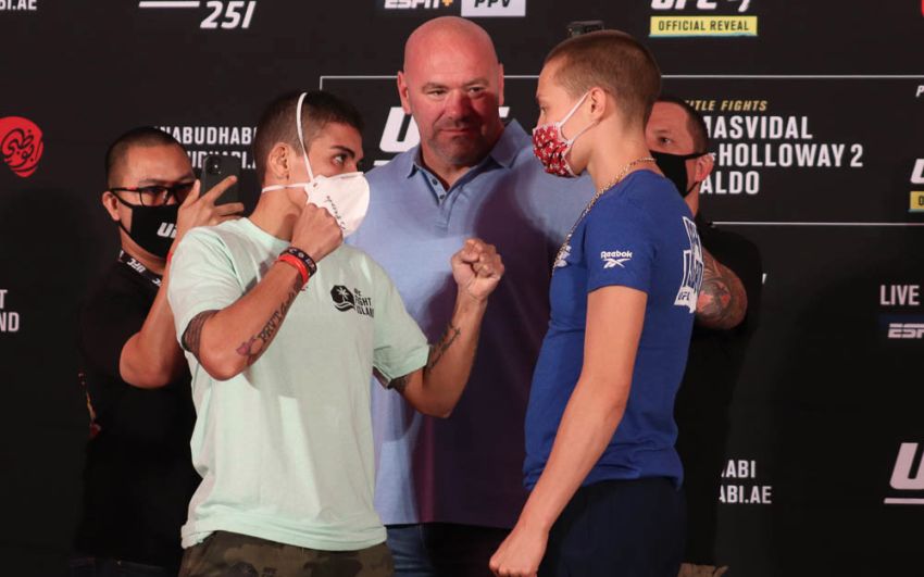 Видео боя Джессика Андраде - Роуз Намаюнас UFC 251