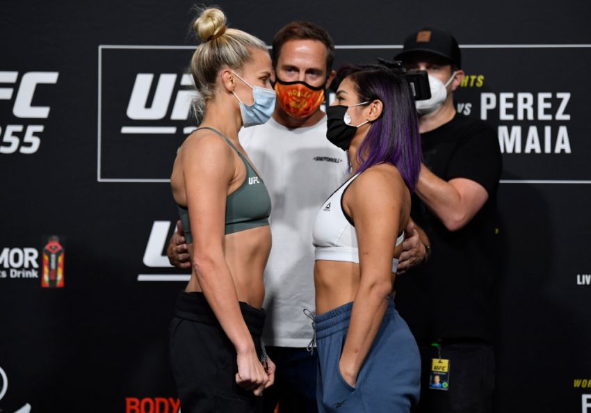Видео боя Синтия Кальвильо - Кэтлин Чукагян UFC 255