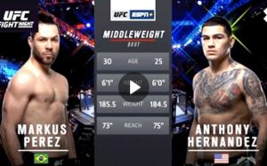Видео боя Маркус Перес - Энтони Эрнандес UFC Fight Night 144