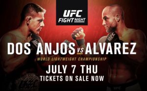 Прямая трансляция UFC Fight Night: dos Anjos vs. Alvarez