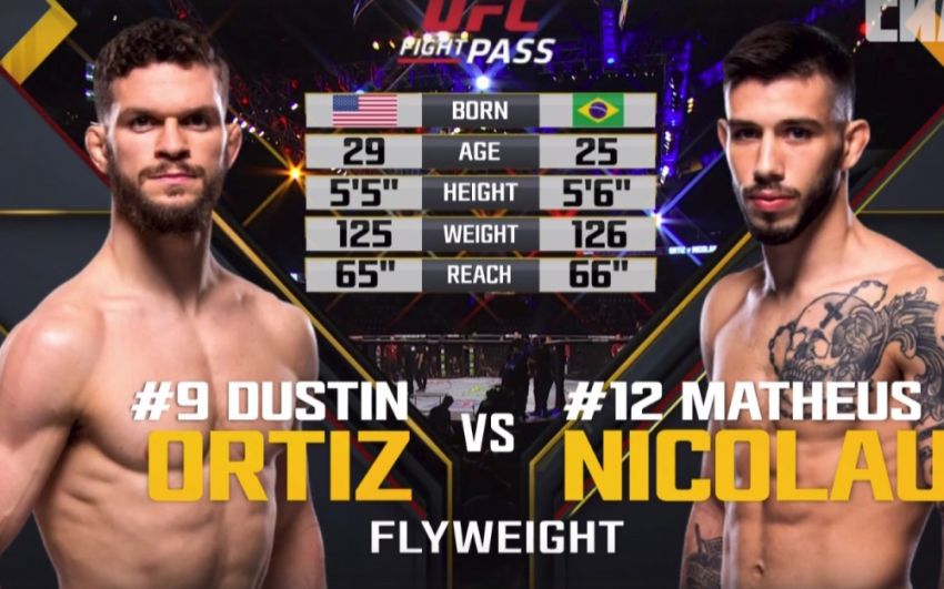Видео боя Дастин Ортис - Матэус Николау UFC on FOX 30