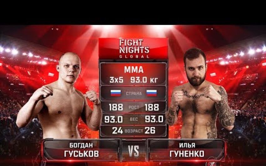 Видео боя Богдан Гуськов - Илья Гуненко FIGHT NIGHTS GLOBAL 69