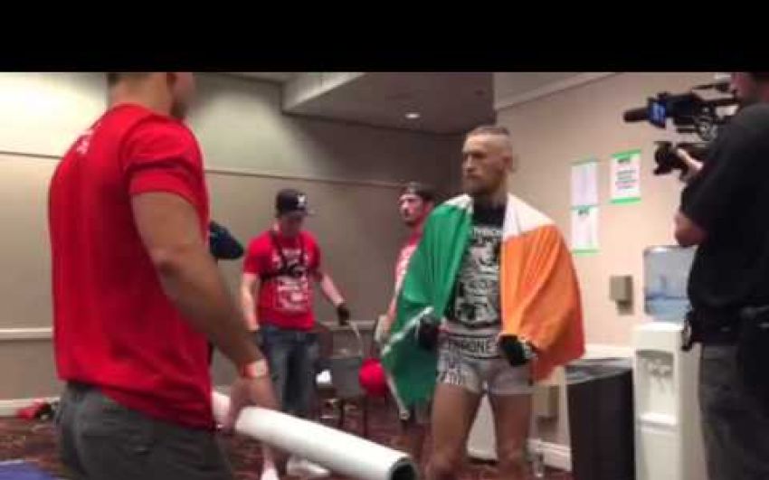 За кулисами UFC 178 (МакГрегор и Альварез в одной комнате)