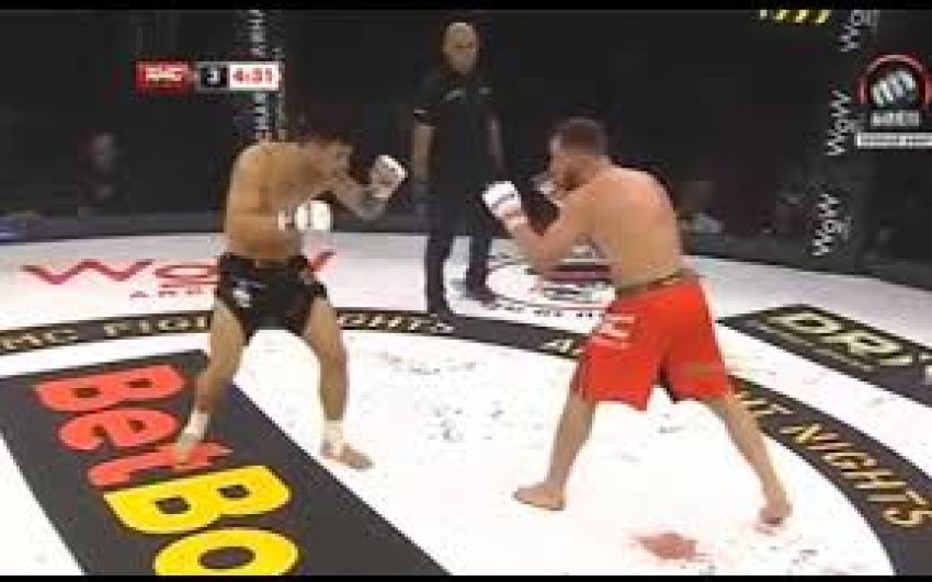 Видео боя Густаво Эрак – Гога Шаматава AMC Fight Nights "Кубок Донского атамана"