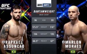 Видео боя Рафаэль Ассунсао - Марлон Мораес UFC Fight Night 144