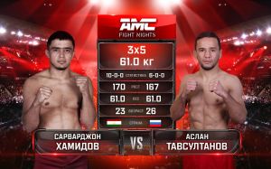Видео боя Сарварджон Хамидов - Аслан Тавсултанов AMC Fight Nights Global: Winter Cup