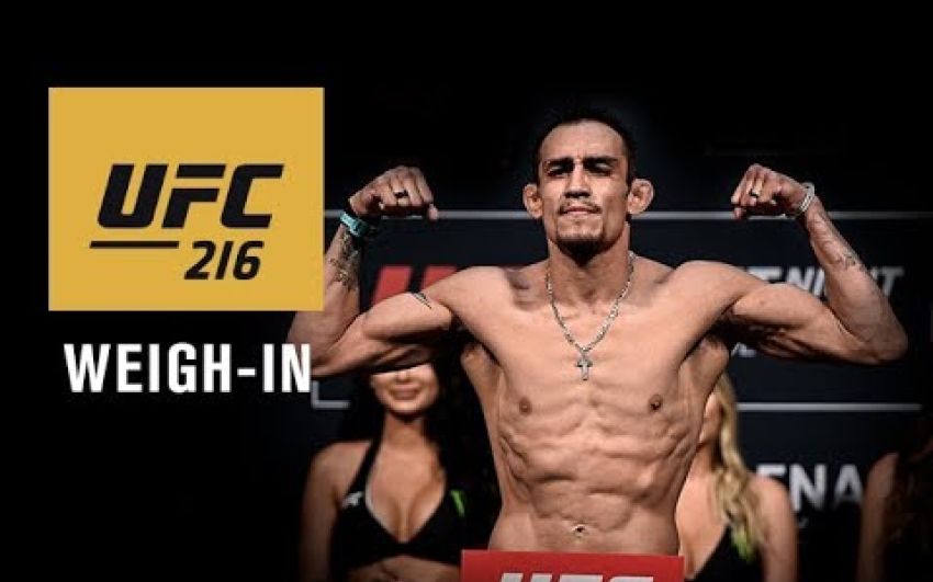 Прямая трансляция церемонии взвешивания участников турнира UFC 216