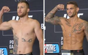 Взвешивание UFC 291: Гэтжи перевесил Порье