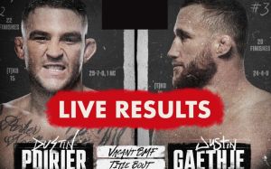 Результаты турнира UFC 291