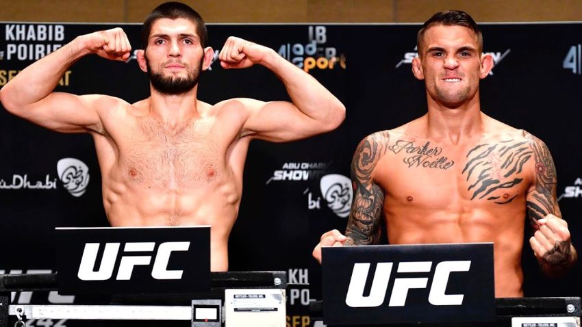Официальное взвешивание перед турниром UFC 242: Хабиб Нурмагомедов - Дастин Порье