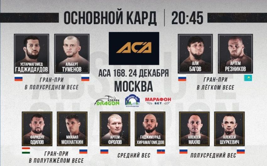 Видео боя Маркос Родригез – Глеб Хабибуллин ACA 168