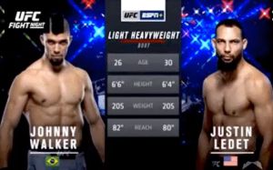 Видео боя Джонни Уокер - Джастин Ледет UFC Fight Night 144