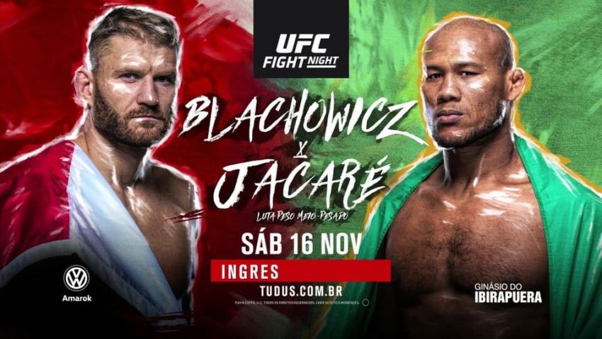 Файткард турнира UFC Fight Night 164: Ян Блахович - Роналдо Соуза