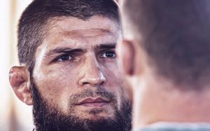 Хабиб Нурмагомедов и Джастин Гэтжи провели первую дуэль взглядов