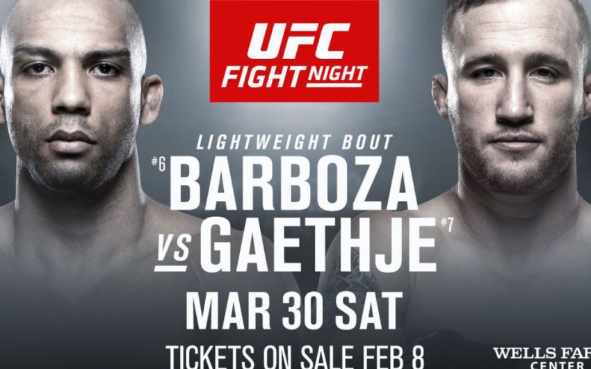 Файткард турнира UFC on ESPN 2: Эдсон Барбоза - Джастин Гэтжи